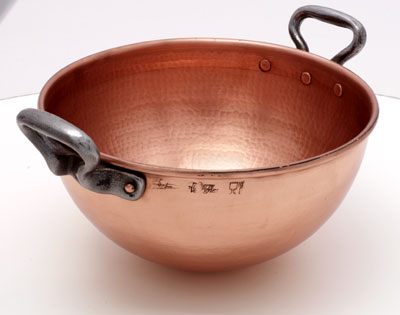 Copper Medium Mixing Bowl - 2 Handles- Hammered